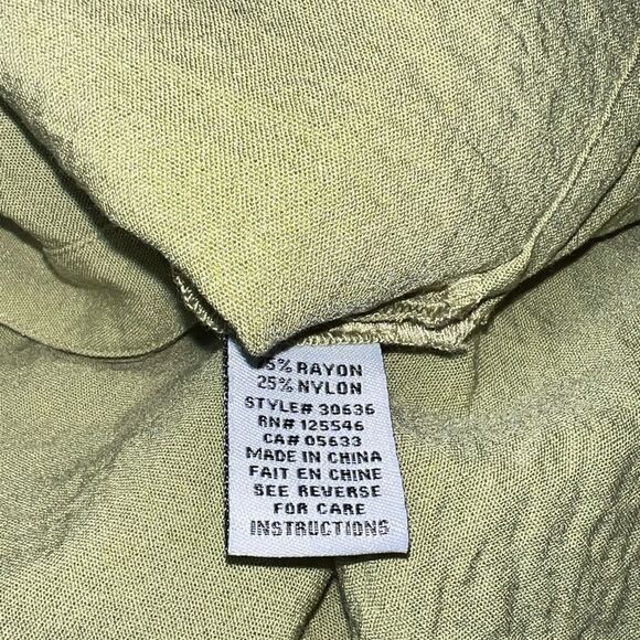 NWT Habitat Clothes to Live In Fern Color Marble Button Crinkle Swing Top L/XL - Picture 7 of 8